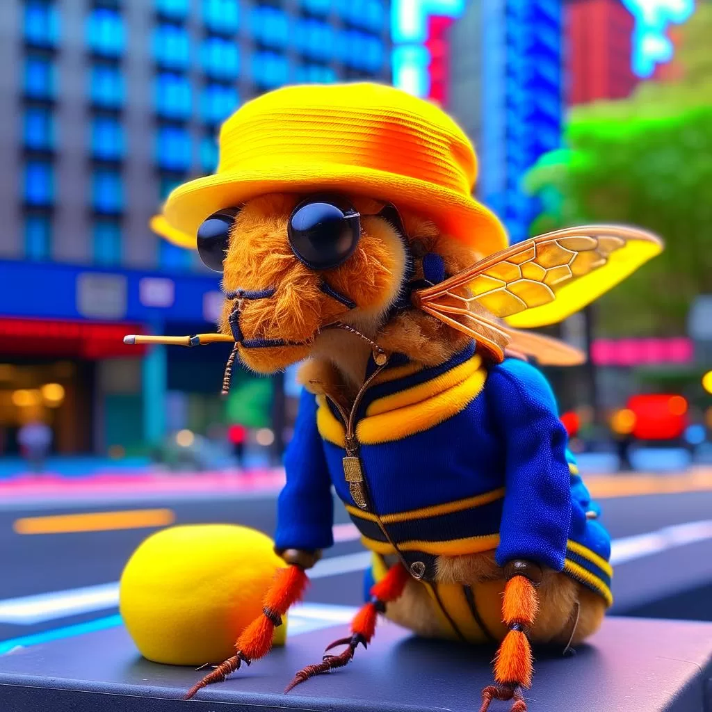 пчела в шапке
